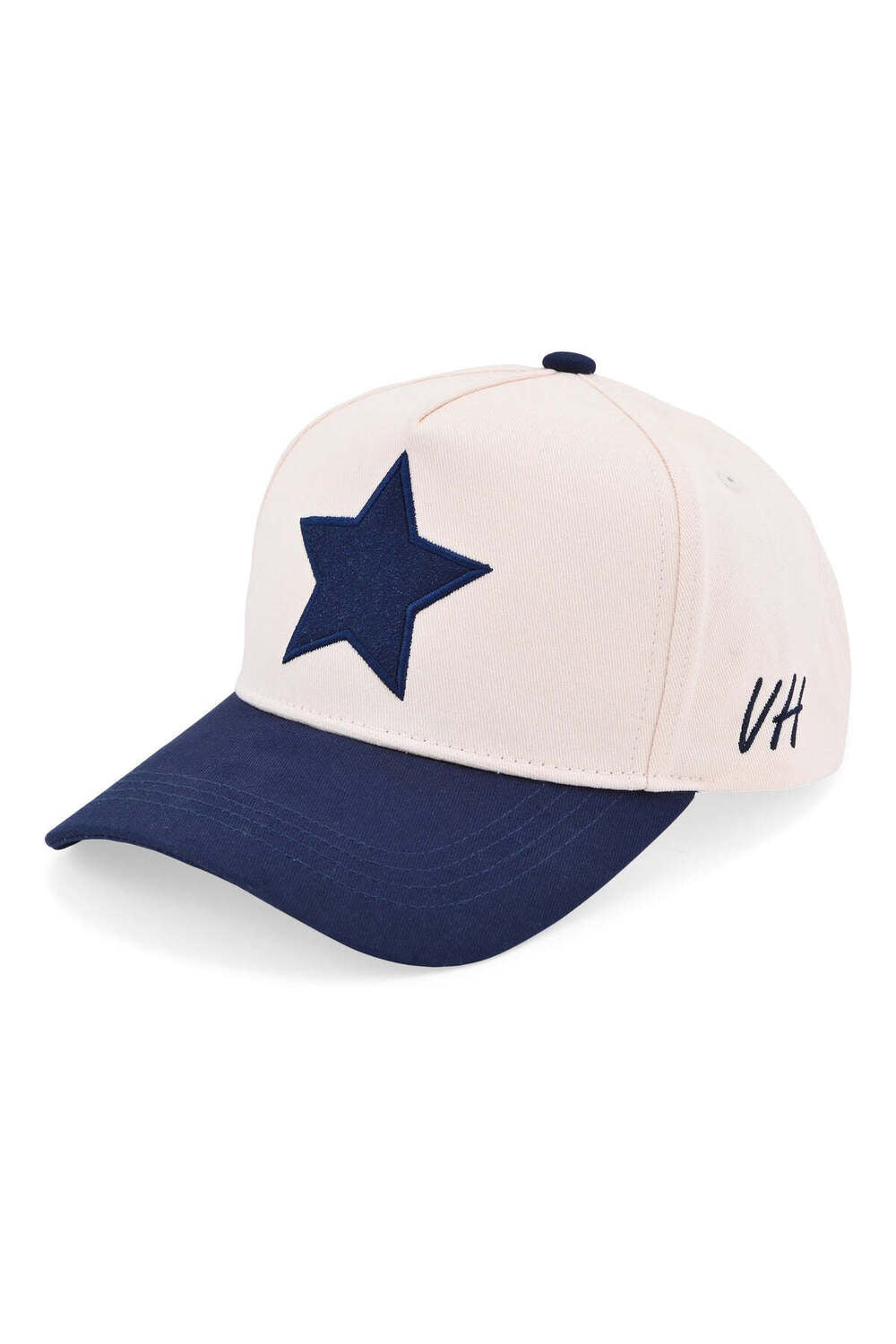 Vintage Havana Vintage Havana Trucker Hat for Women & Men – Navy & Tan Adjustable Cap – Embroidered Suede Star