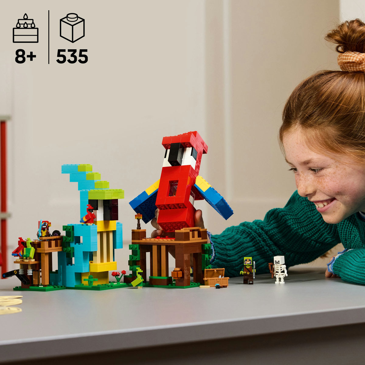 LEGO® Minecraft® the Parrot Houses, Buildable Video-Game Set 21282