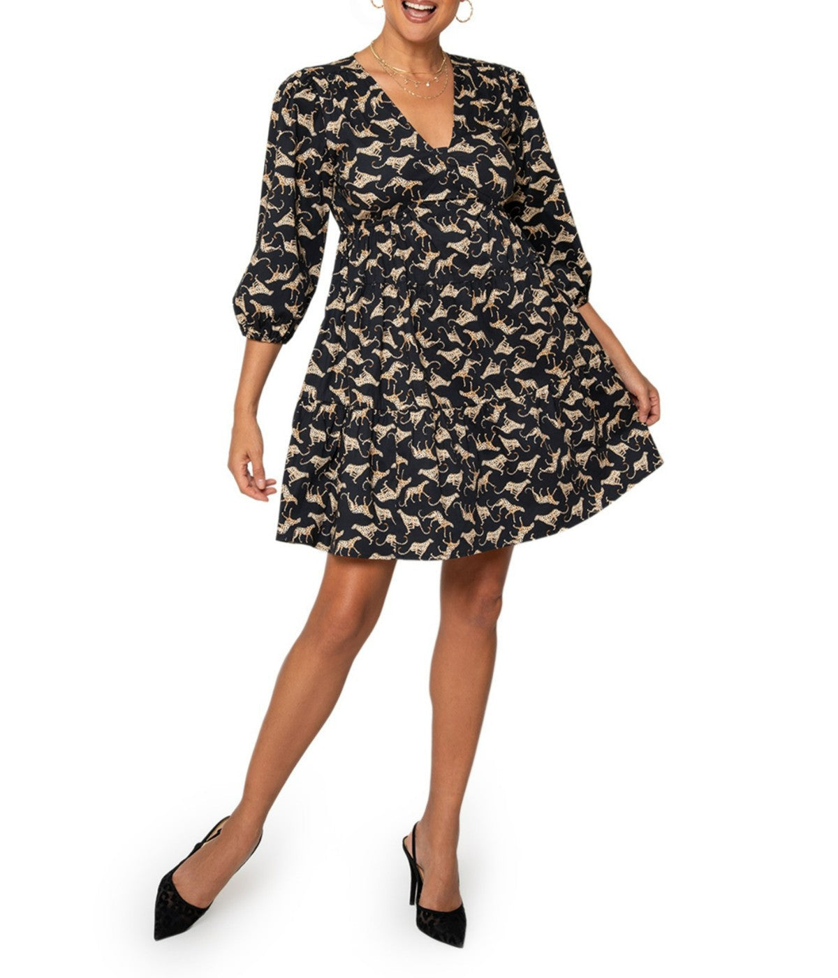 Scattered Cheetah Black