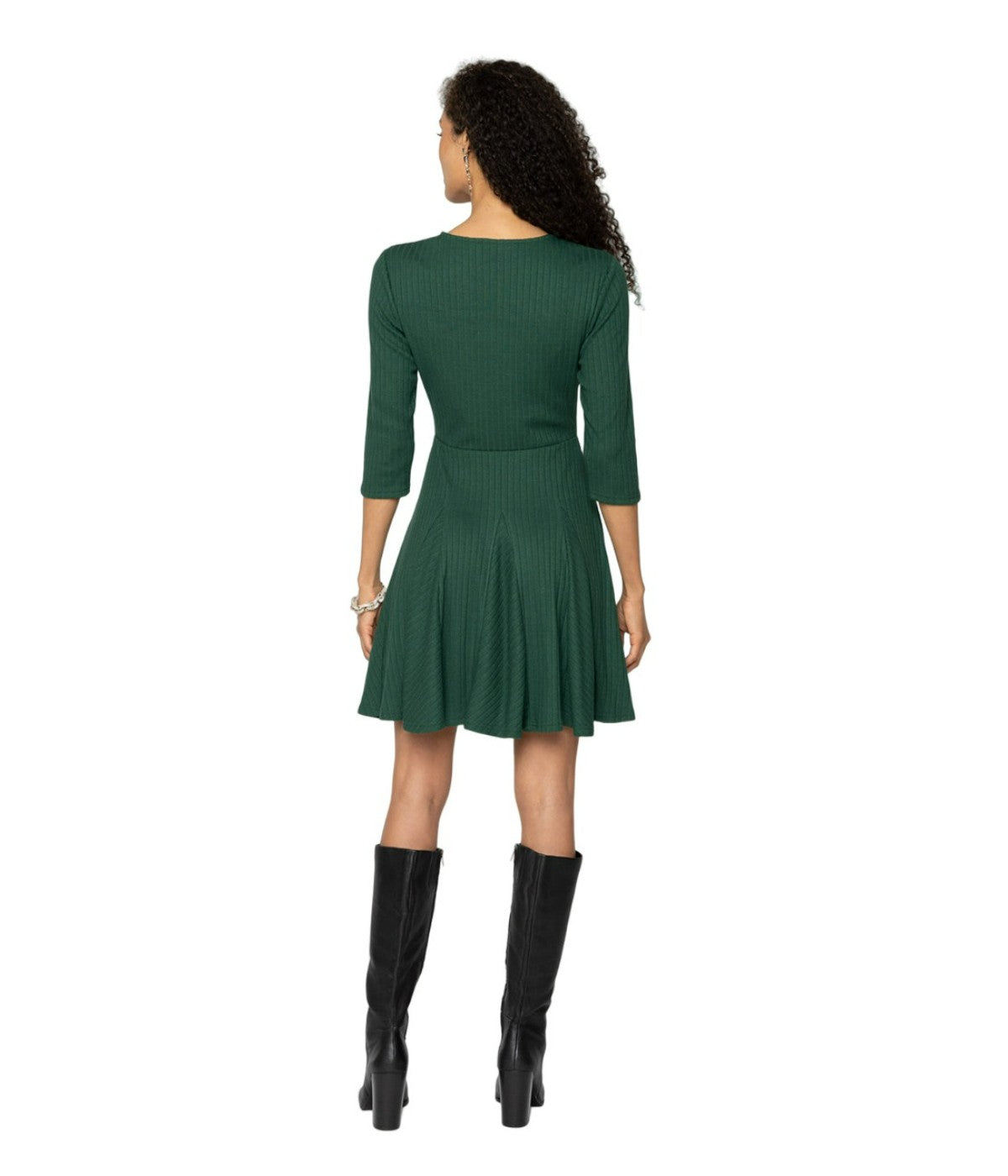 Rib Knit Novelty Dark Green