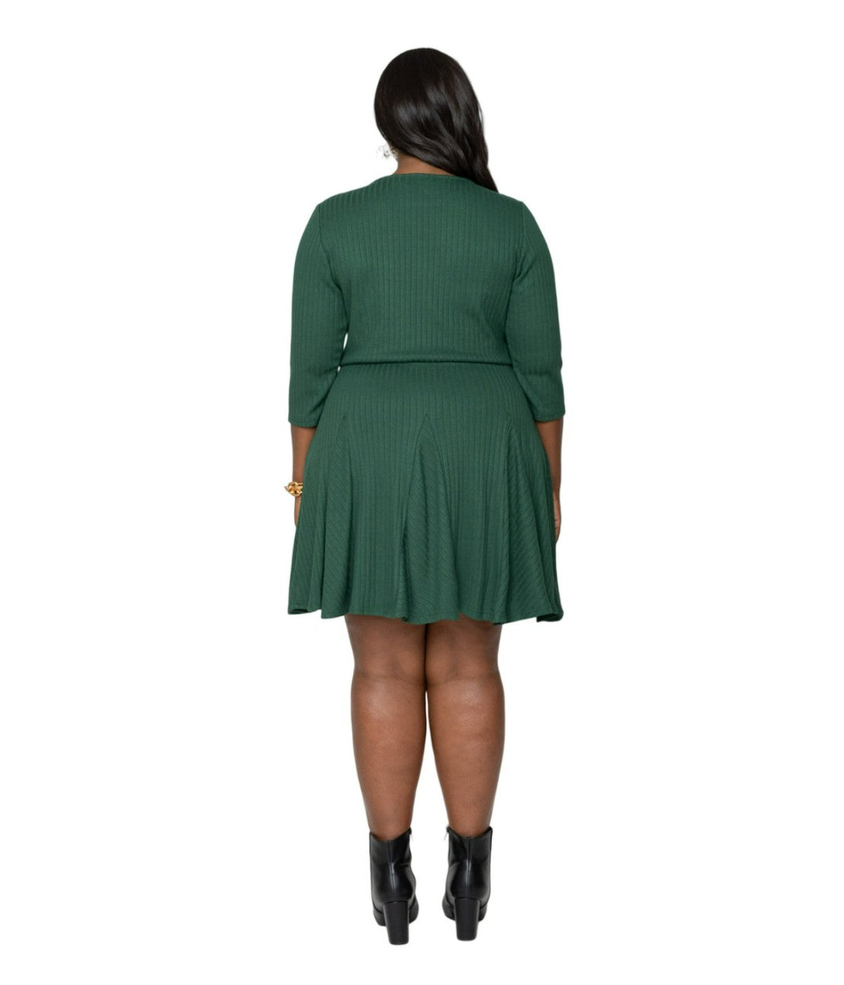 Rib Knit Novelty Dark Green