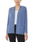 Open Front Ribbed Blue Icon Cardigan