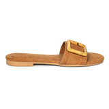 Amsterdam Suede - Cognac Sandals