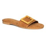Amsterdam Suede - Cognac Sandals