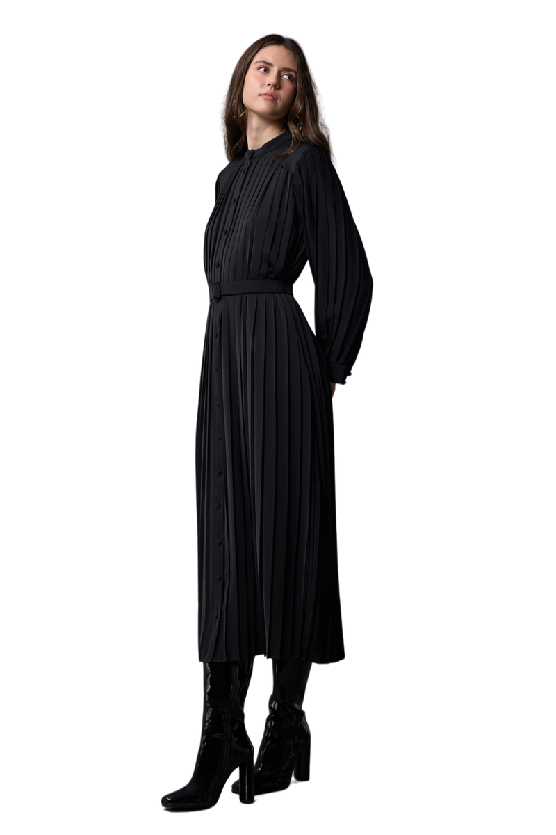 Pleated  Chiffon Maxi Dress - Dress
