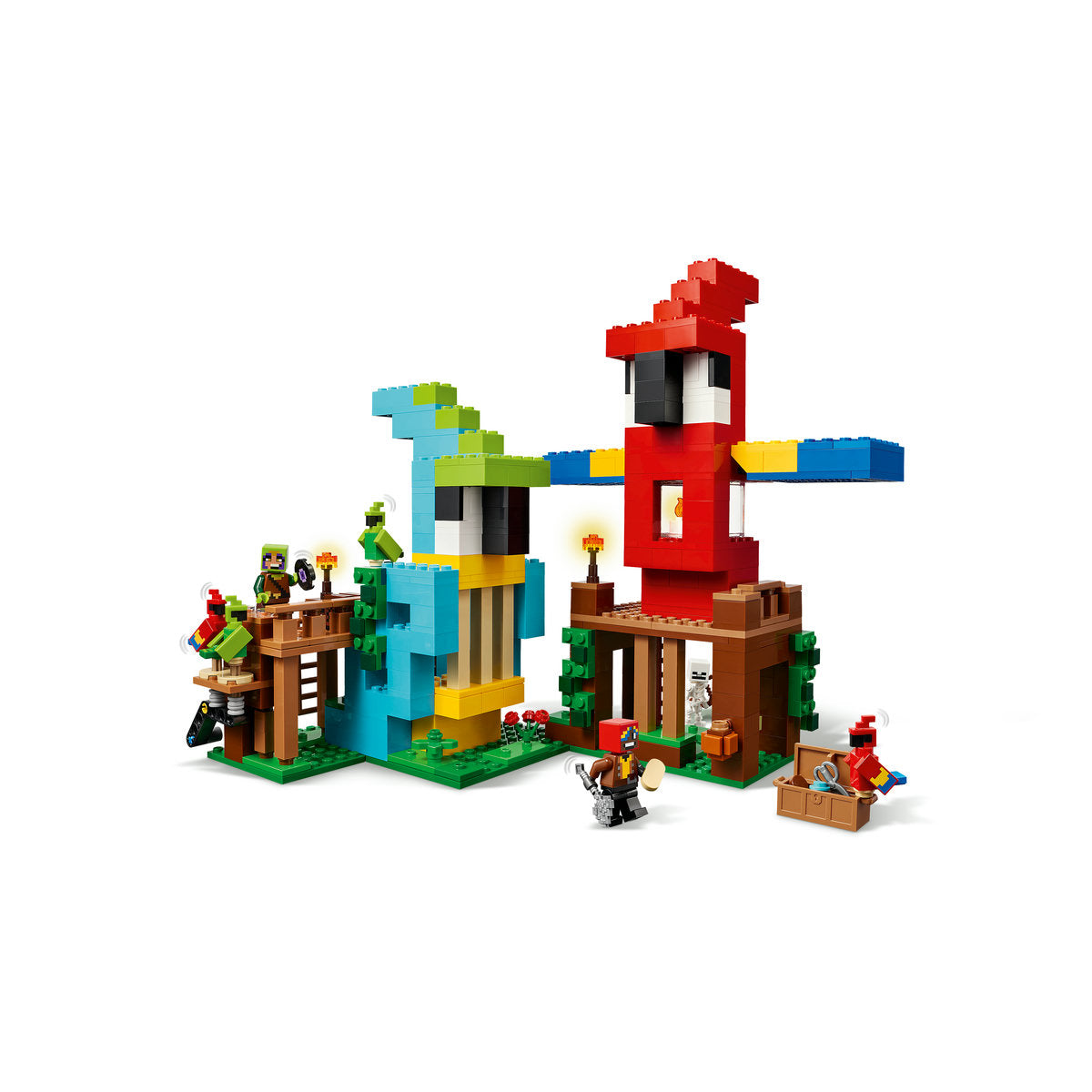 LEGO® Minecraft® the Parrot Houses, Buildable Video-Game Set 21282