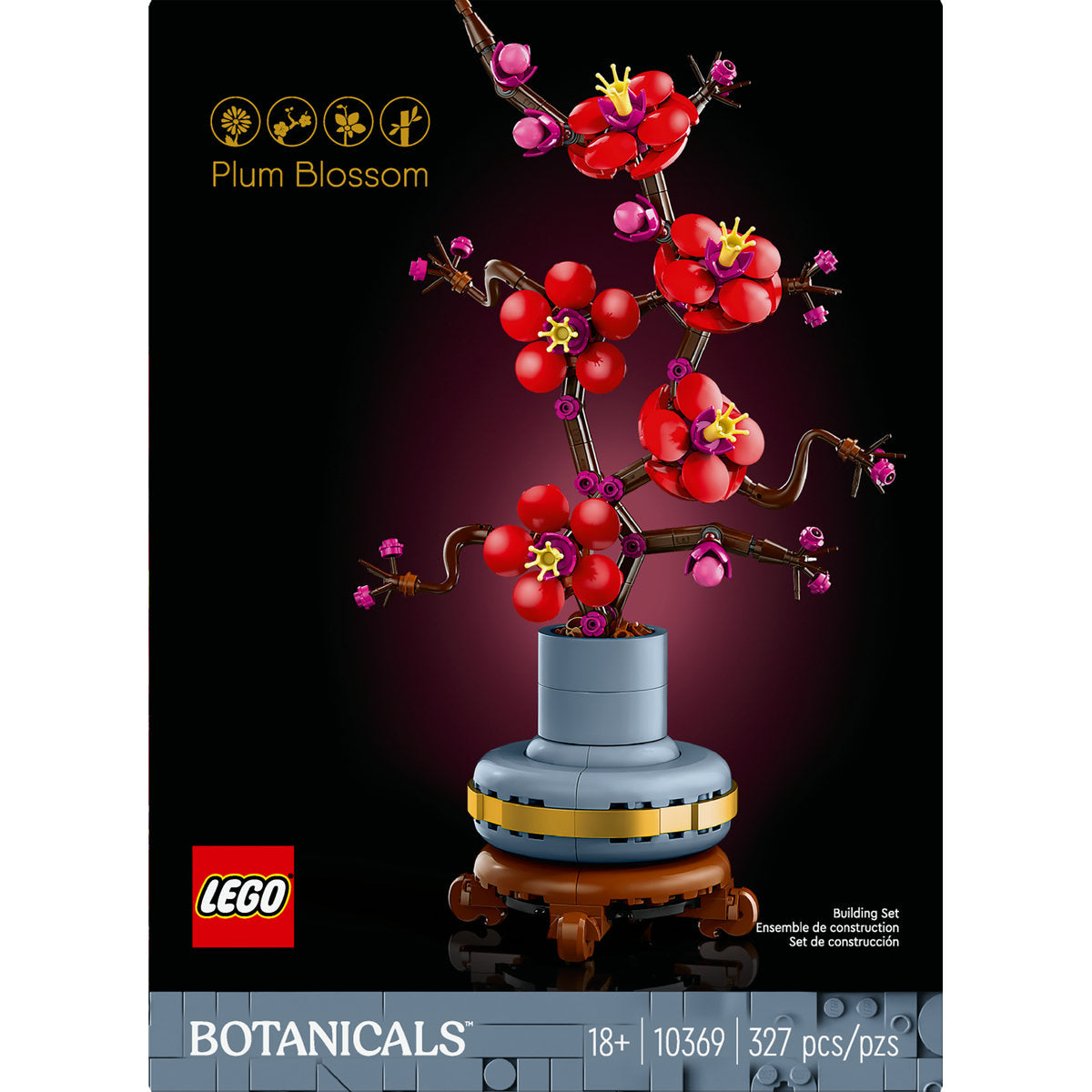 LEGO® Icons Plum Blossom Flower Decor Display Set 10369