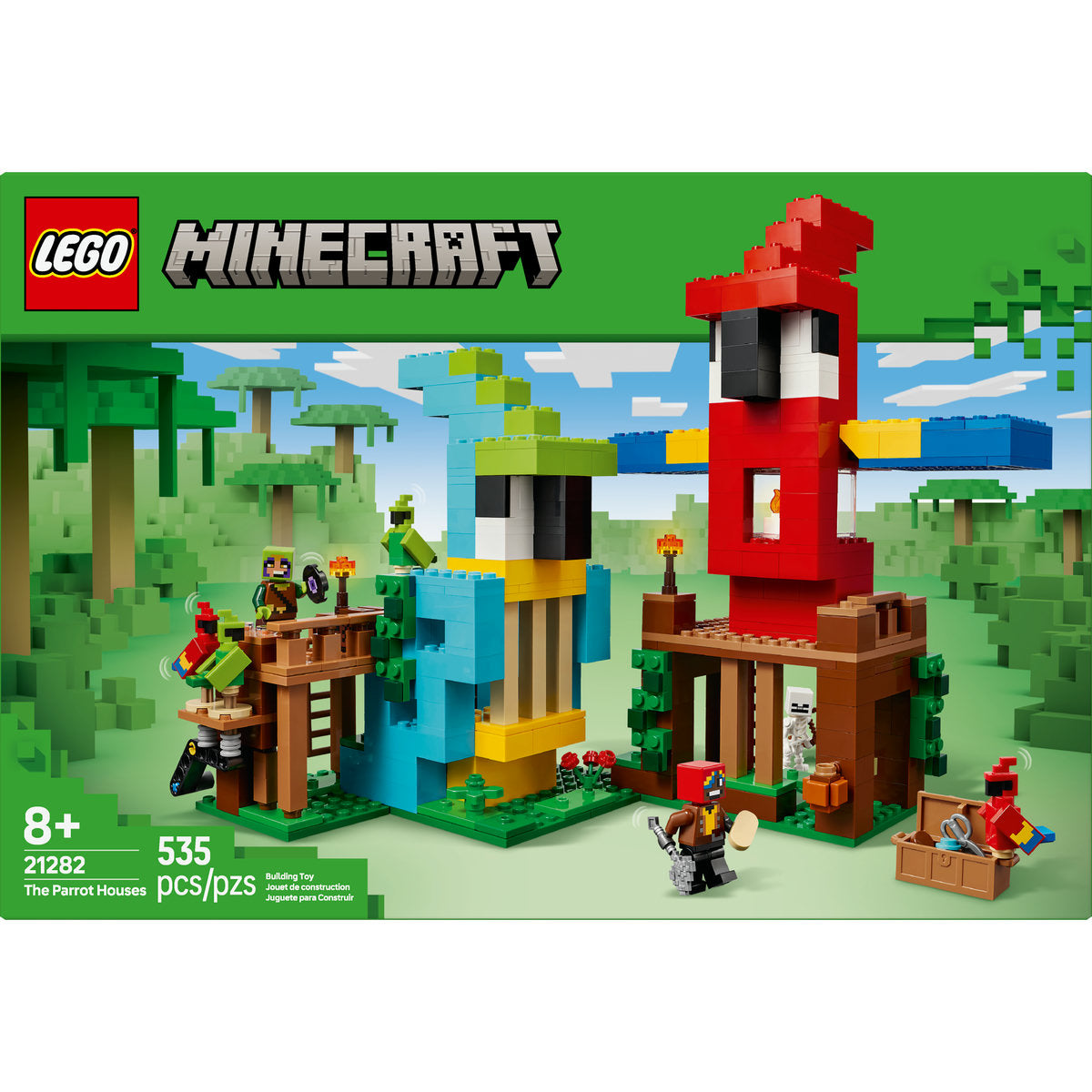 LEGO® Minecraft® the Parrot Houses, Buildable Video-Game Set 21282