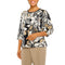 Abstract Floral Texture Knit Top