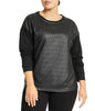  Long Sleeve Serenity Faux Leather Top- Plus Size