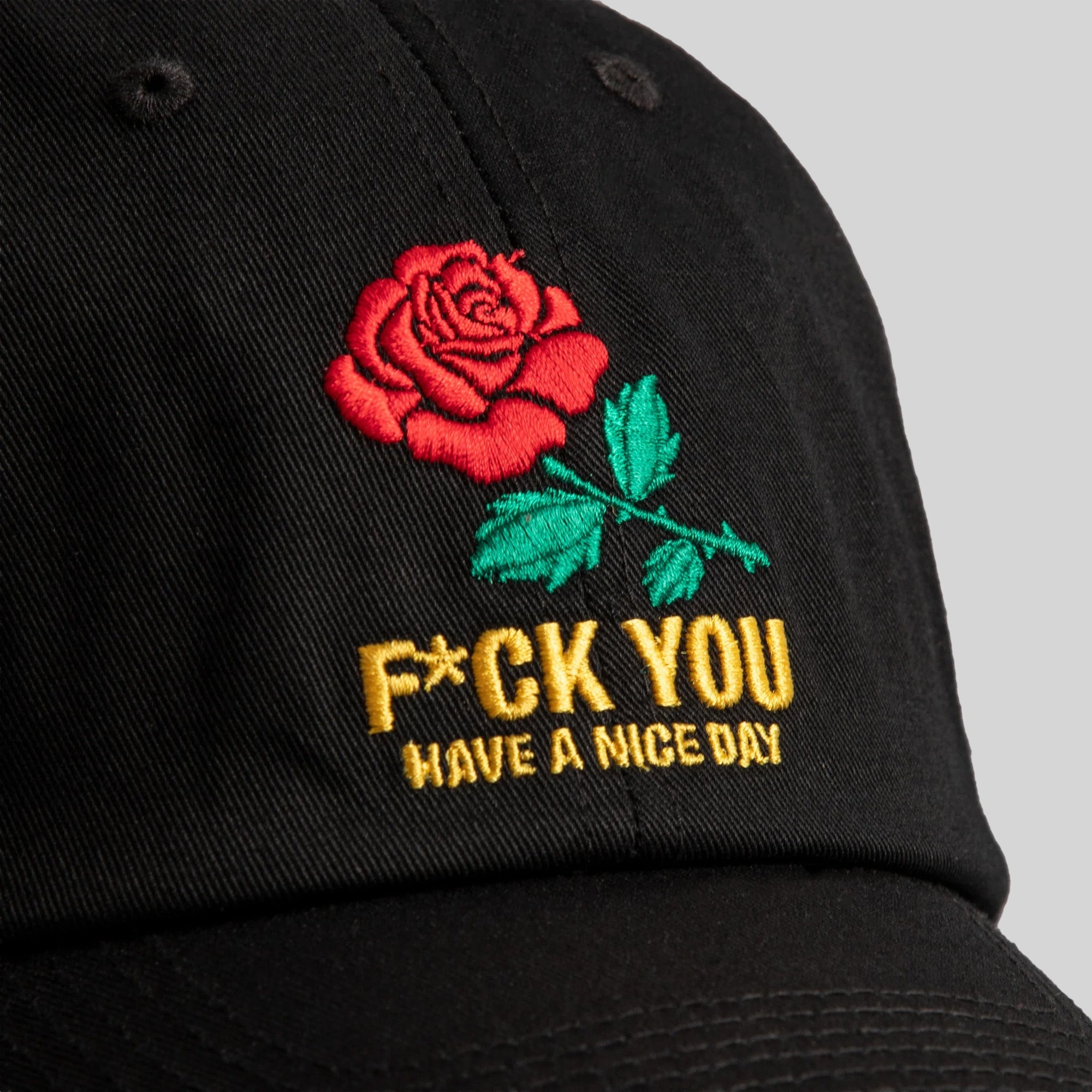 HAVE a NICE DAY BLACK RELAXED FIT HAT
