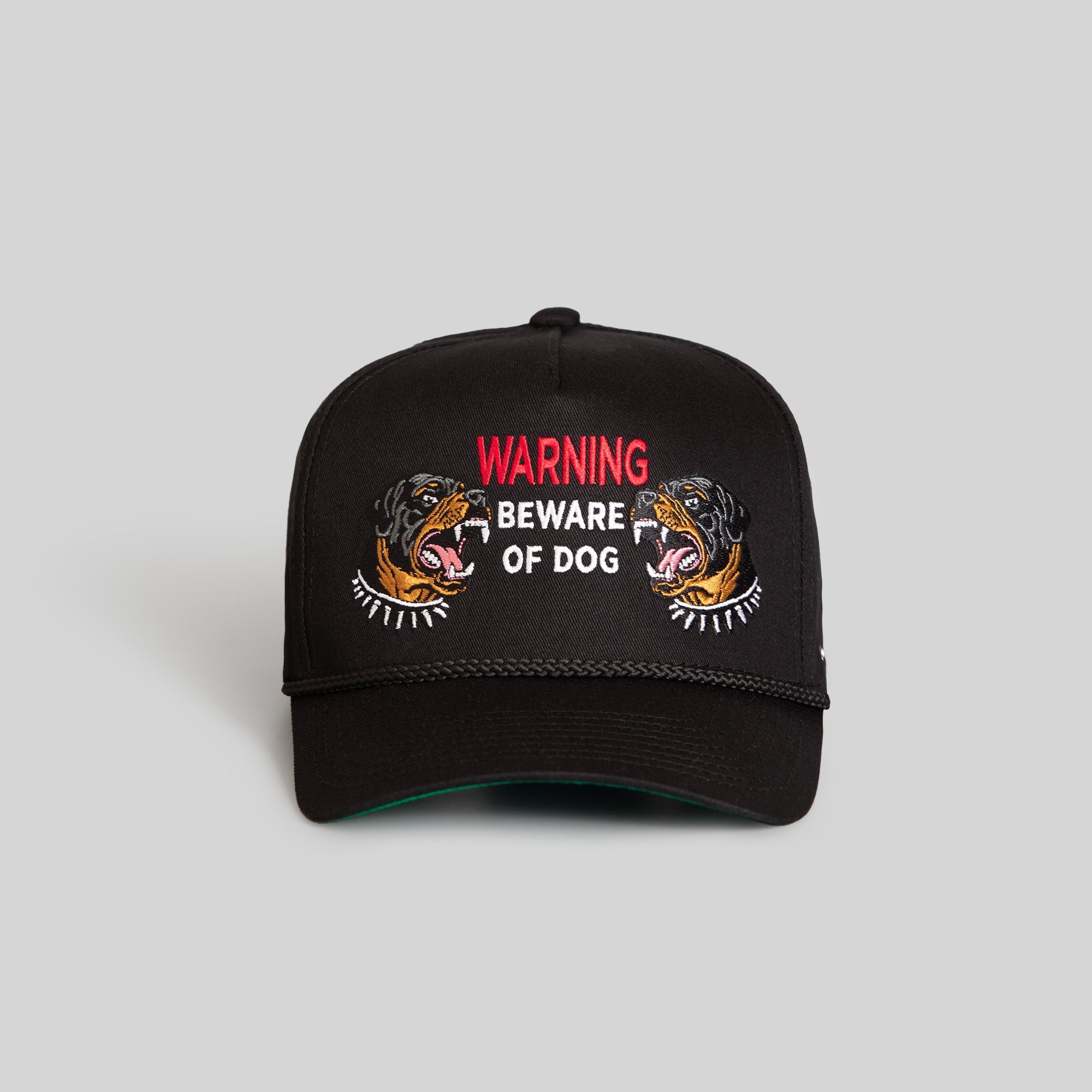 BEWARE of ROTTY BLACK TWILL TRUCKER HAT