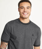 Brooklyn Laundry Men's Contrast Color Embroidery Ringer Tee Shirt