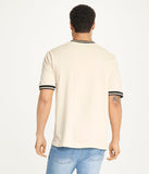 Brooklyn Laundry Men's Contrast Color Embroidery Ringer Tee Shirt