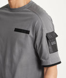 Brooklyn Laundry Mens Drop Shoulder Core Nylon Pocket Tee