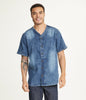 Brooklyn Laundry Men's Baseball Denim Shirt  Denim Bleach