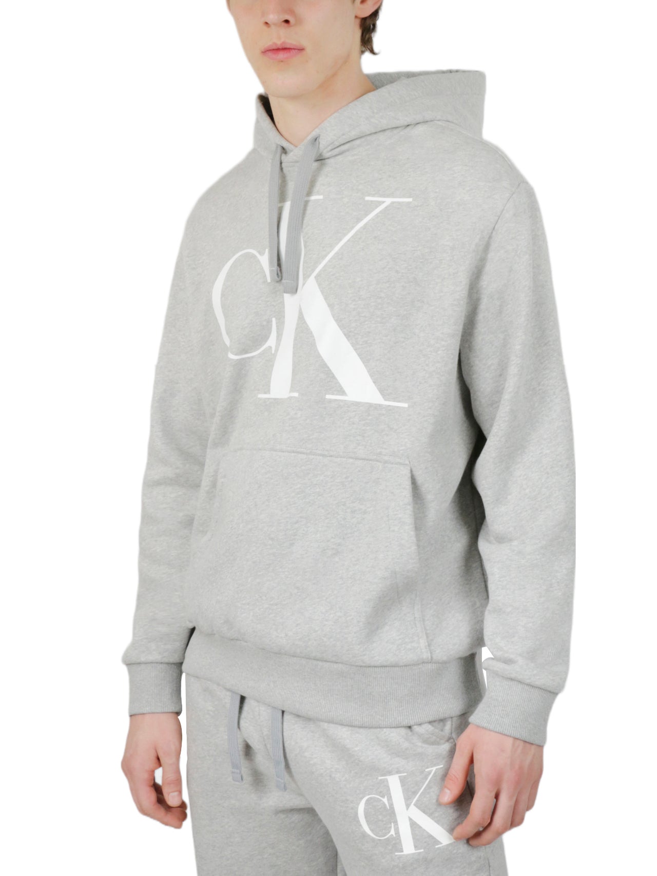 Long Sleeves Monogram Fleece Hoodie