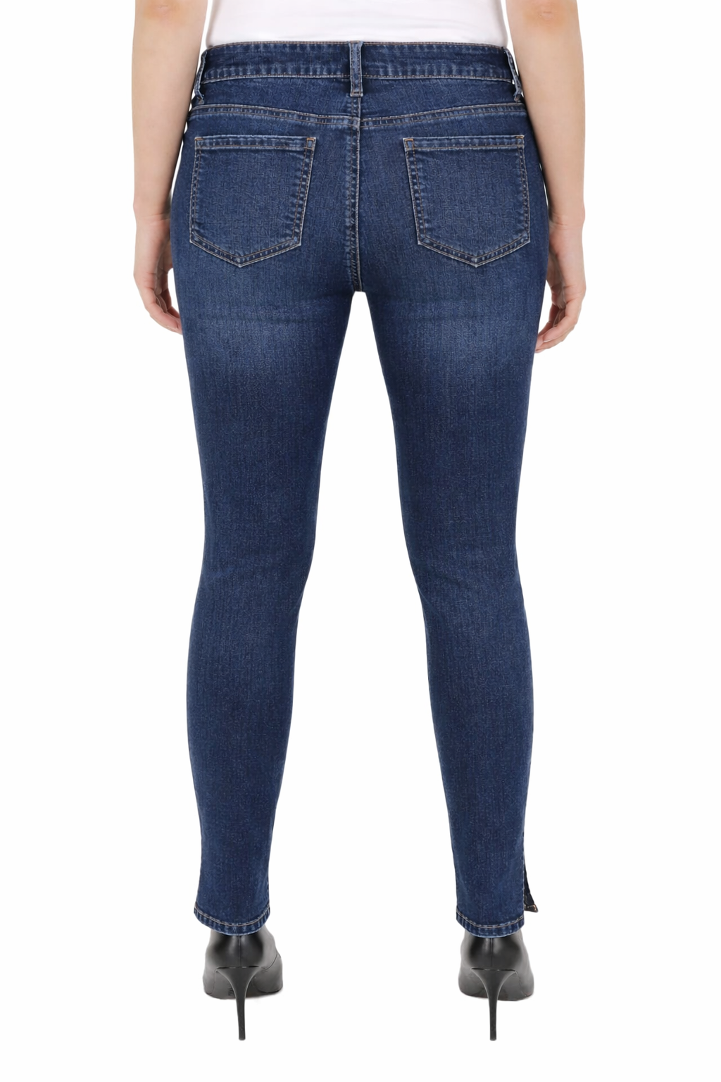 Plus Size Vented-Hem Ankle Jeans