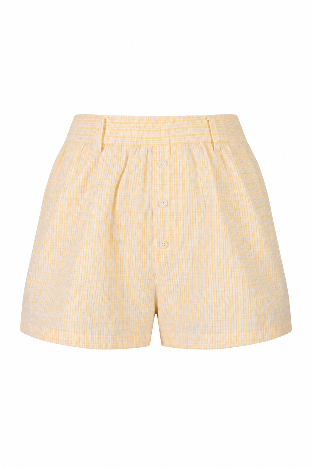 Button Front High-Waist Shorts