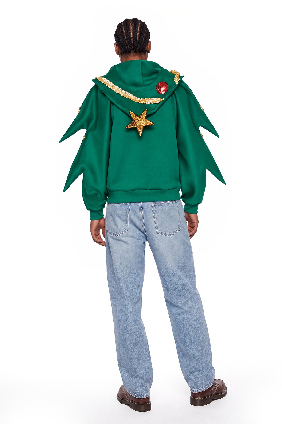 Christmas Tree Pajama Zip Up Hoodie