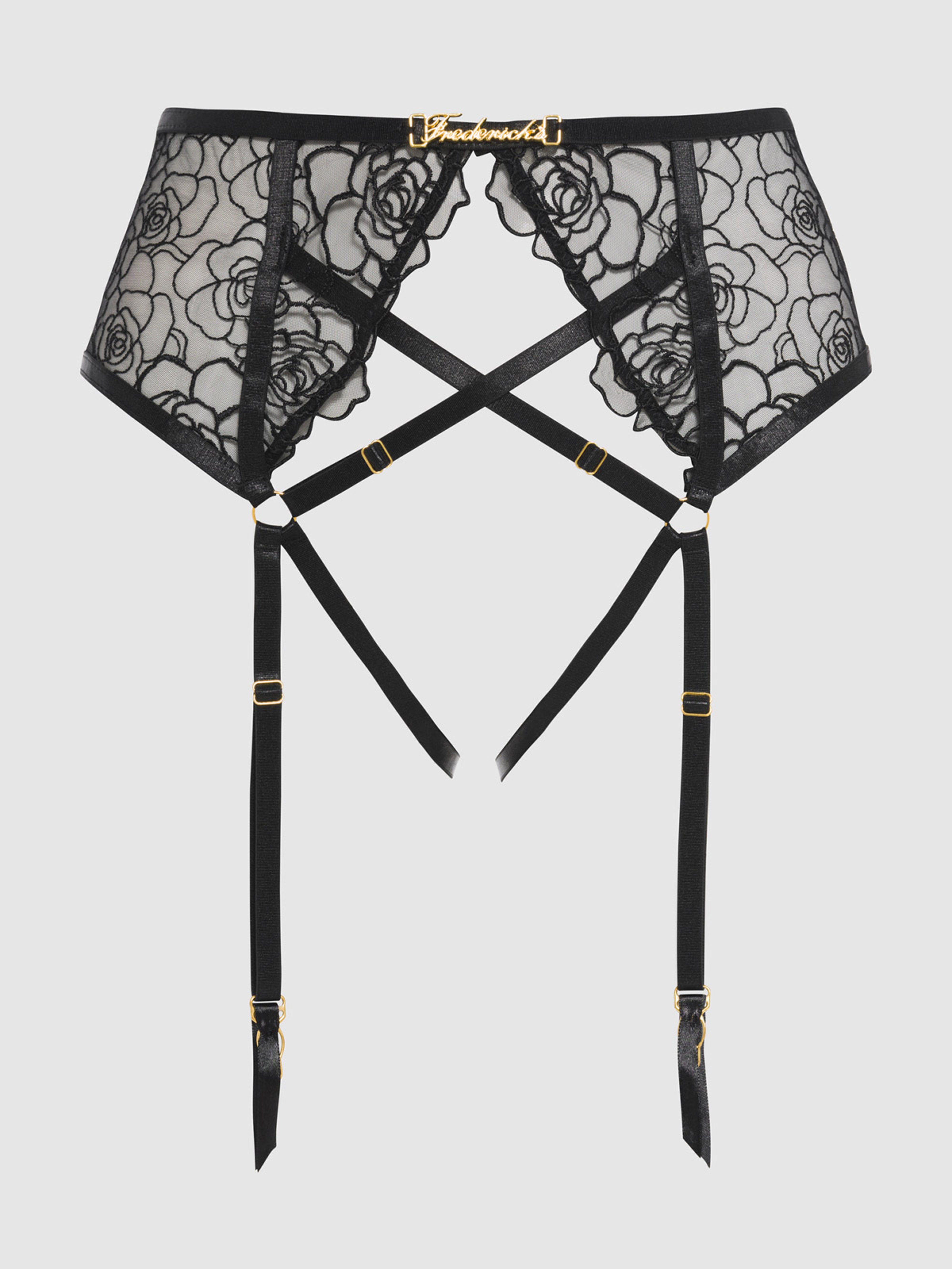 Melrose Embroidered Garter - Fredericks Of Hollywood