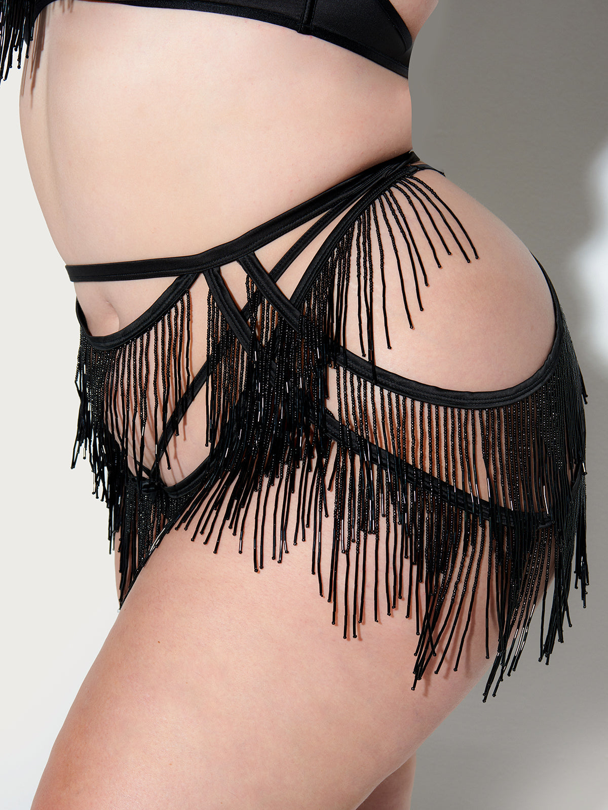 Lune Beaded Garter Belt - Frederick's of Hollywood