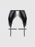 Hendrix Faux Leather & Fringe Garter Belt - Frederick's of Hollywood