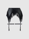 Hendrix Faux Leather & Fringe Garter Belt - Frederick's of Hollywood