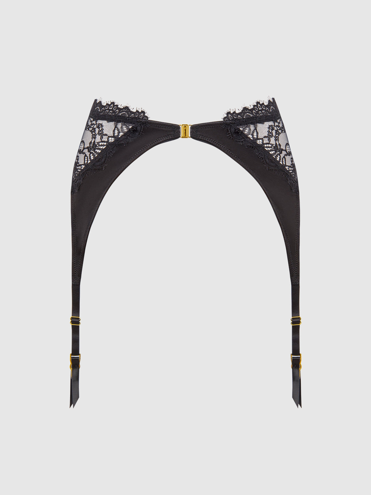 Rising Star Lace & Liquid Satin Garter Belt - Frederick's Of Hollywood