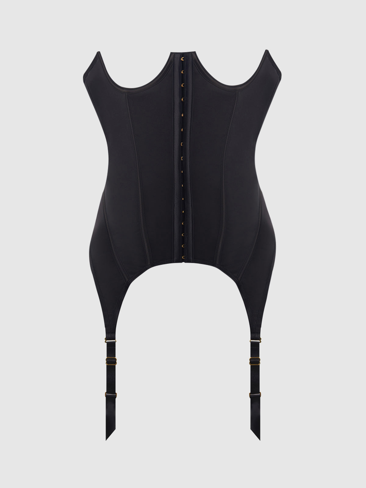 Petra Satin Open Cup Corset With Garters - Frederick's of Hollywood