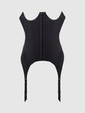 Petra Satin Open Cup Corset With Garters - Frederick's of Hollywood