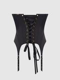 Petra Satin Open Cup Corset With Garters - Frederick's of Hollywood
