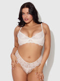 Rosalind Lace Cup Bra With Satin Half Cup - Frederick's of Hollywood
