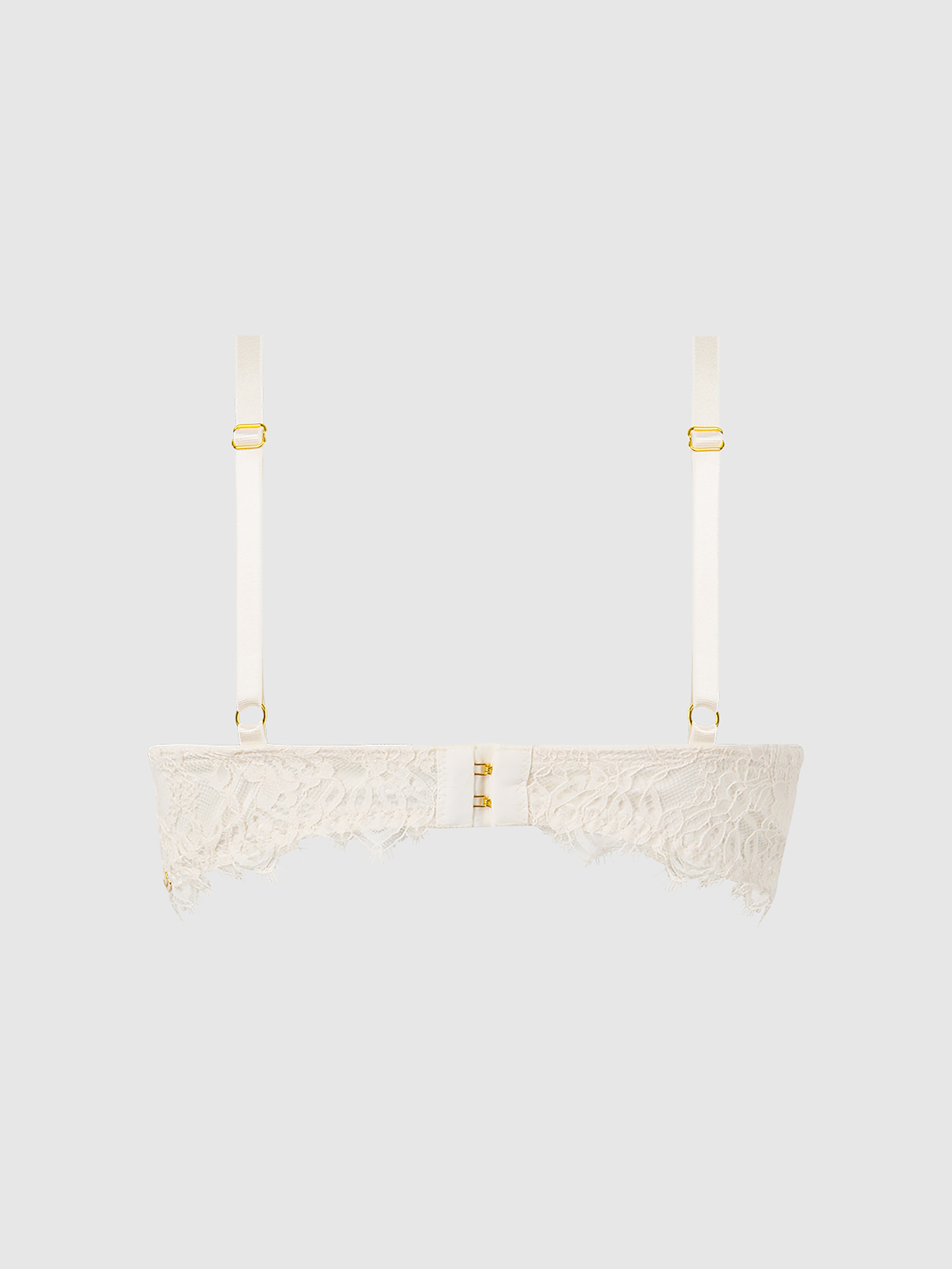 Rosalind Lace Cup Bra With Satin Half Cup - Frederick's of Hollywood