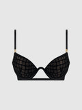 Medusa Snake Velvet Burnout Monowire Bra - Frederick's of Hollywood