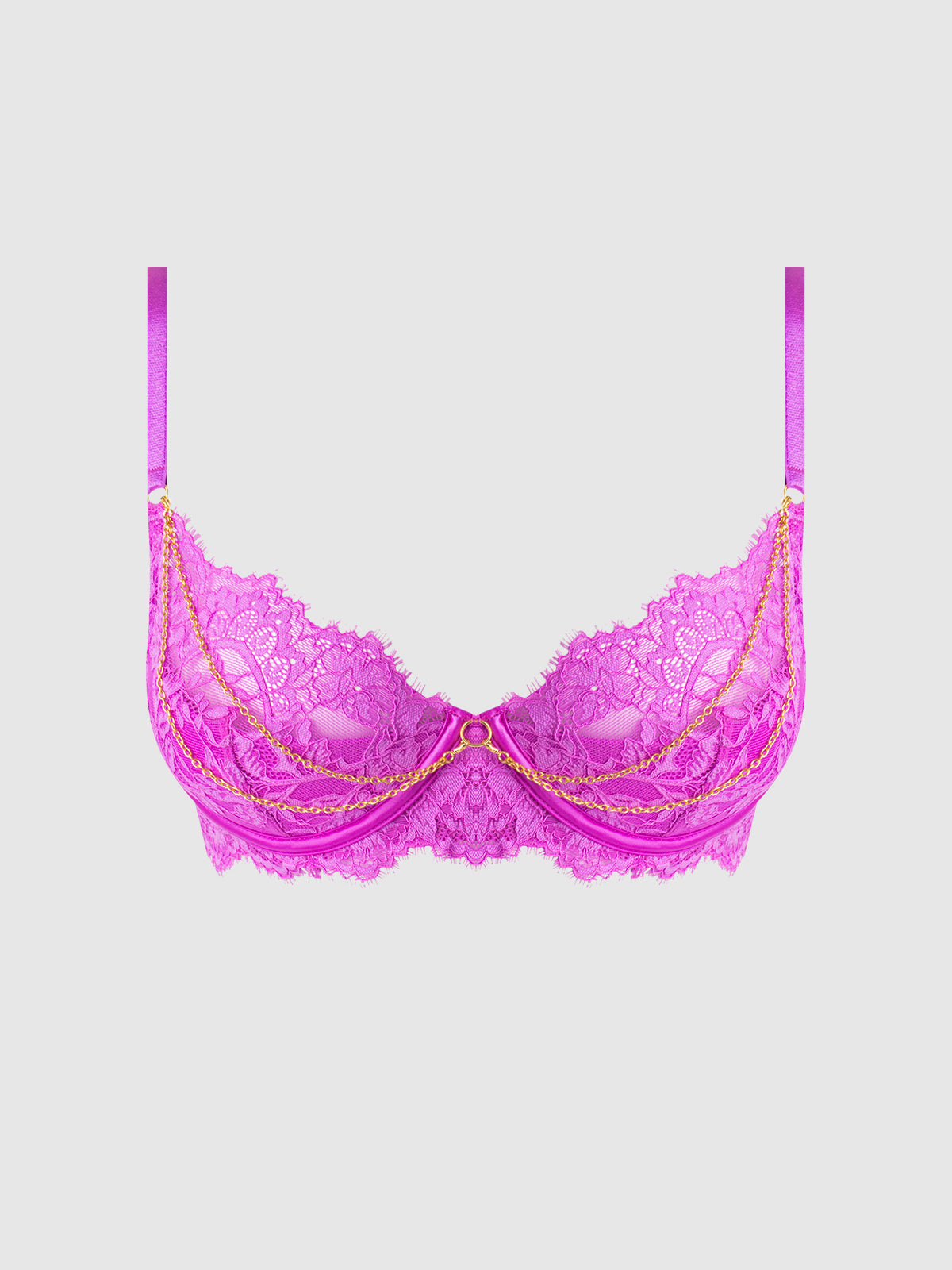 Arianna Lace & Chains Underwire Bra - Frederick's of Hollywood