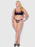 Harlow Embroidered Mesh Push Up Longline Demi Bra - Frederick's of Hollywood