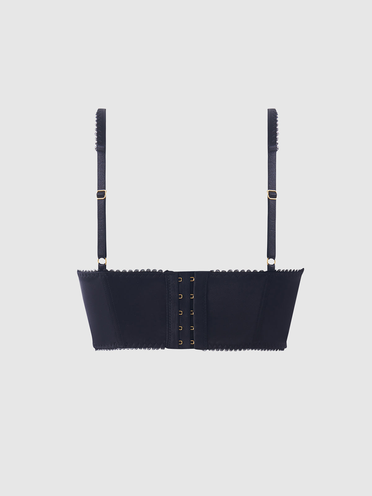 Harlow Embroidered Mesh Push Up Longline Demi Bra - Frederick's of Hollywood
