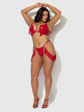 Hendrix Faux Leather With Detachable Fringe Thong - Frederick's of Hollywood