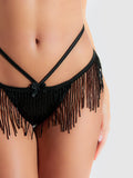 Lune Beaded & Strappy Thong - Frederick's of Hollywood