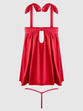 Petra Satin Open Cup Babydoll - Frederick's of Hollywood