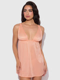 Pia Unlined Soft Cup Mesh Babydoll - Frederick's Of Hollywood