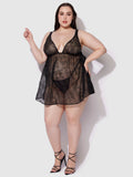 Pia Lace Unlined Soft Cup Babydoll - Frederick's of Hollywood
