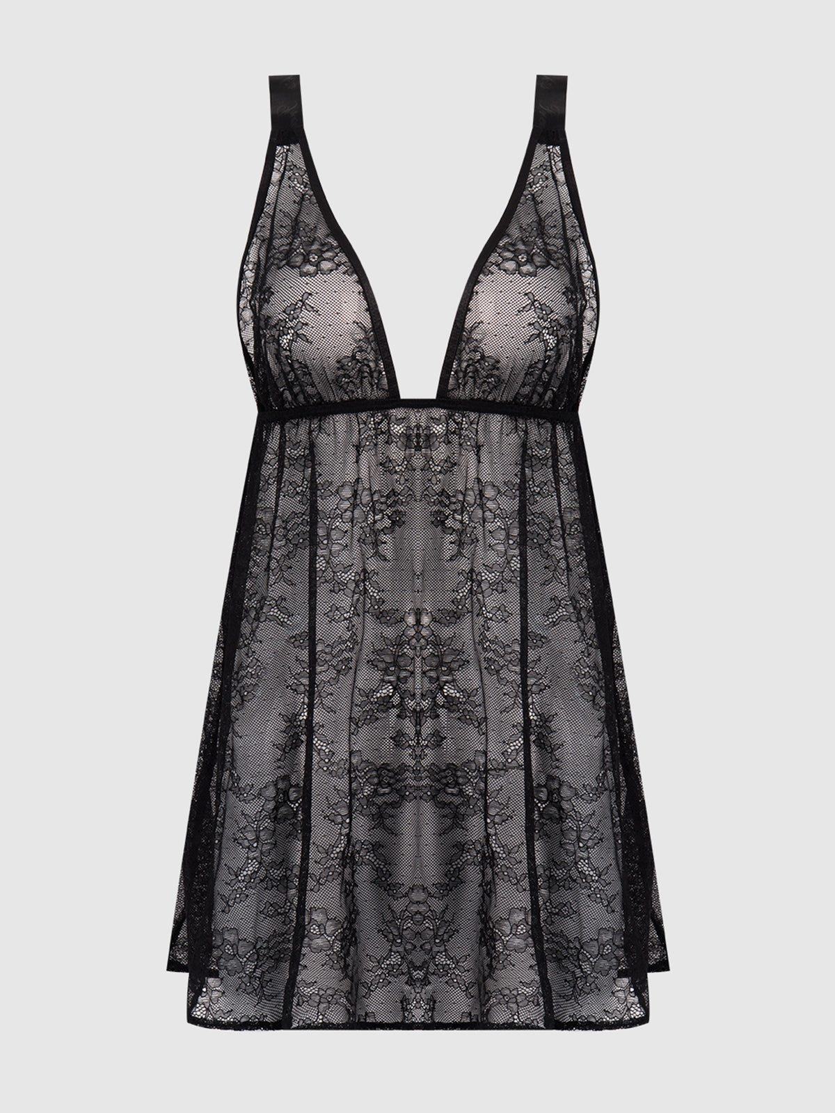 Pia Lace Unlined Soft Cup Babydoll - Frederick's Of Hollywood