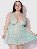 Pia Lace Unlined Soft Cup Babydoll - Frederick's of Hollywood