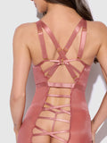 Pia Shine Mesh Strappy Back Chemise - Frederick's of Hollywood