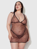Pia Shine Mesh Strappy Back Chemise - Frederick's of Hollywood