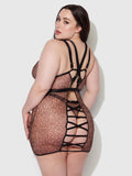 Pia Shine Mesh Strappy Back Chemise - Frederick's of Hollywood