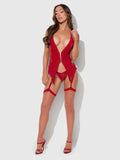 Hendrix Faux Leather & Fringe Chemise - Frederick's of Hollywood