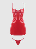 Phoenix Patent Underwire Chemise & G-String Set - Frederick's of Hollywood